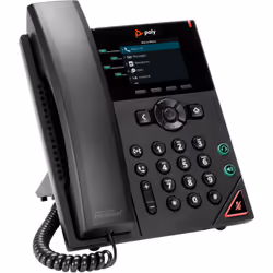 POLY Téléphone IP VVX 250 à 4 lignes et compatible PoE