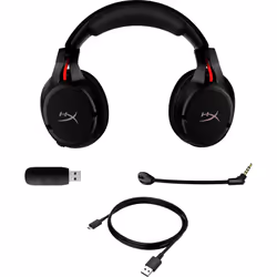 HyperX Cloud Flight - Casque pour jeux sans fil (noir rouge) - Vue supplémentaire 5