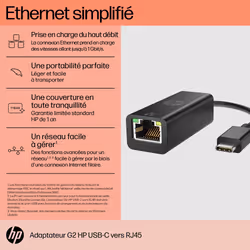 HP USB-C - RJ45 Adaptör G2 carte et adaptateur d'interfaces RJ-45 - Vue supplémentaire 6