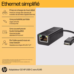HP USB-C - RJ45 Adaptör G2 carte et adaptateur d'interfaces RJ-45 - Vue supplémentaire 7
