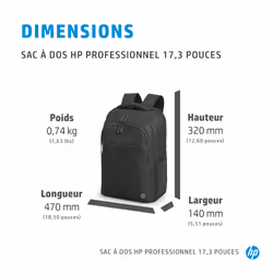 HP Sac à dos Professional 17,3 pouces - Vue supplémentaire 13