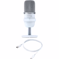 HyperX SoloCast - USB Microphone (White) Blanc Microphone de console de jeu - Vue supplémentaire 7