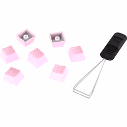 Touches en caoutchouc HyperX - Kit d'accessoires de jeu - Rose (disposition États-Unis) - Vue supplémentaire 4