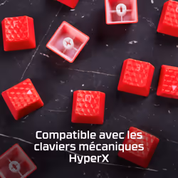 Touches en caoutchouc HyperX - Kit d'accessoires de jeu - Rose (disposition États-Unis) - Vue supplémentaire 6