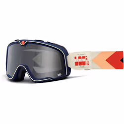 100% Barstow Teluride Lunettes de motocross, blanc-rouge-bleu pour Hommes