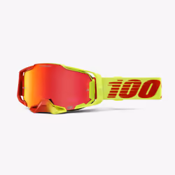 100% Armega Goggle Solaris, Mono-objectif, Rouge, Jaune, Unisexe, Verres (plats) cylindriques, Rouge, Jaune, Miroir, Rouge