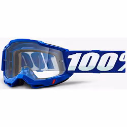 100% Accuri II OTG Essential Lunettes de motocross, blanc-bleu pour Hommes