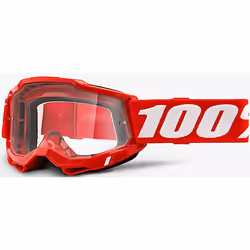 100% Accuri II OTG Essential Lunettes de motocross, blanc-rouge pour Hommes