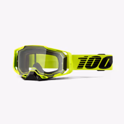 100% Armega Goggle lunette de sports d'hiver Jaune Unisexe Transparent Verres (plats) cylindriques