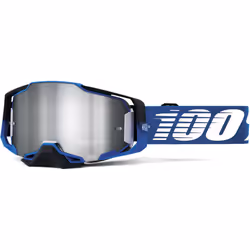 100% Armega Rockchuck Lunettes de motocross, blanc-bleu pour Hommes