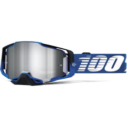 100% Armega Rockchuck Lunettes de motocross, blanc-bleu pour Hommes