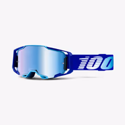 100% Armega Goggle lunette de sports d'hiver Bleu Unisexe Bleu, Miroir Verres (plats) cylindriques