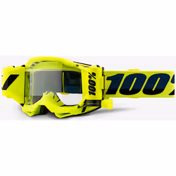 100% Armega Forecast Lunettes de motocross, noir-jaune pour Hommes