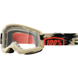 100% Strata 2 Clear Lunettes de motocross, gris-orange pour Hommes