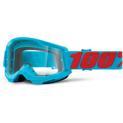 100% Strata 2 Clear Lunettes de motocross, rouge-bleu pour Hommes
