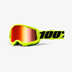 100% Strata 2 Goggle lunette de sports d'hiver Jaune Unisexe Rouge Verres (plats) cylindriques