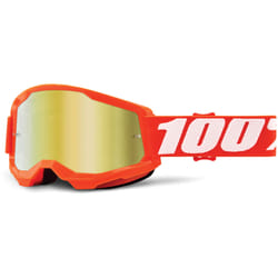 100% Strata 2 Lunettes de motocross, blanc-orange pour Hommes