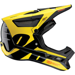 100% Aircraft Composite LTD Neon Yellow Casque de descente, noir-jaune, taille L pour Hommes