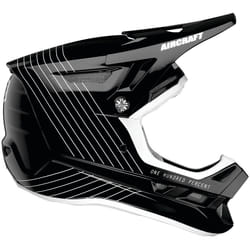 100% Aircraft Composite Silo Casque de descente, noir-blanc, taille M pour Hommes