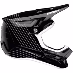 100% Aircraft Composite Silo Casque de descente, noir-blanc, taille M pour Hommes