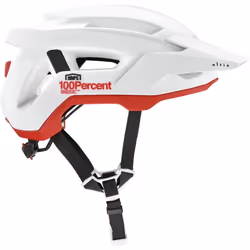 100% Altis Casque de vélo, blanc-rouge pour Hommes
