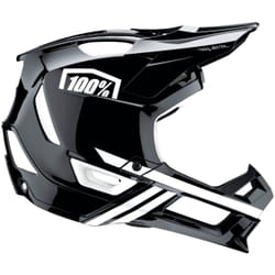 100% Trajecta Casque de descente, noir-blanc, taille M 56 57 58 pour Hommes