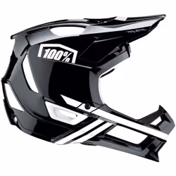 100% Trajecta Casque de descente, noir-blanc, taille L 58 60 pour Hommes