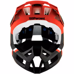 100% Trajecta Casque de descente, noir-rouge, taille L 58 60 pour Hommes
