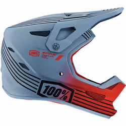 100% Status Stripes Casque de descente, gris-argent, taille XL pour Hommes