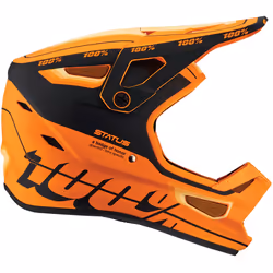 100% Status Casque de descente, noir-orange, taille XL pour Hommes