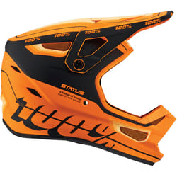 100% Status Casque de descente, noir-orange, taille 2XL pour Hommes