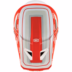 100% Status Casque de descente, blanc-rouge, taille XL pour Hommes