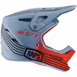 100% Status Stripes Casque de descente pour jeunes, gris-argent, taille S