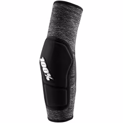 100% Ridecamp Protecteurs de coude de vélo, noir-gris, taille L pour Hommes