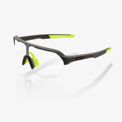 100% S2 Soft Tact Cool Grey lunettes de soleil Cintré Wrap-around
