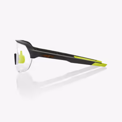 100% S2 Soft Tact Cool Grey lunettes de soleil Cintré Wrap-around