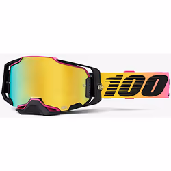 100% Armega 91 Lunettes de motocross, pourpre-jaune pour Hommes