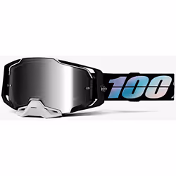 100% Armega Krisp Lunettes de motocross, noir-multicolore pour Hommes
