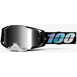 100% Armega Krisp Lunettes de motocross, noir-multicolore pour Hommes