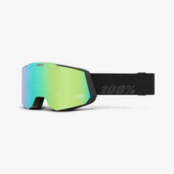 100% SNOWCRAFT Goggle lunette de sports d'hiver Noir Unisexe Vert, Miroir, Turquoise Verres (plats) cylindriques
