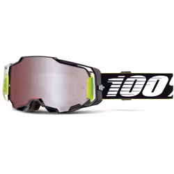 100% Armega HiPER Racr Lunettes de motocross, noir-blanc-vert pour Hommes