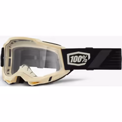 100% Accuri II Lunettes de motocross, noir-blanc pour Hommes