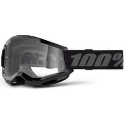 100% Strata 2 Essential Lunettes de motocross, noir-gris pour Hommes