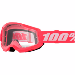 100% Strata 2 Essential Lunettes de motocross, blanc-rose pour Hommes