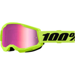 100% Strata 2 Essential Chrome Lunettes de motocross, jaune pour Hommes