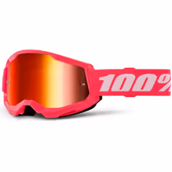 100% Strata 2 Essential Chrome Lunettes de motocross, blanc-rose pour Hommes
