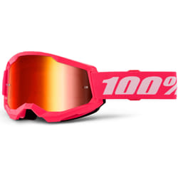 100% Strata 2 Essential Chrome Lunettes de motocross, blanc-rose pour Hommes