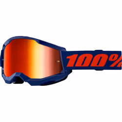 100% Strata 2 Essential Chrome Lunettes de motocross, rouge-bleu pour Hommes