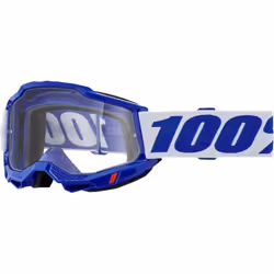 100% Accuri II Essential Lunettes de motocross, blanc-bleu pour Hommes