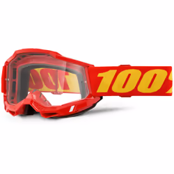 100% Accuri II Essential Lunettes de motocross, rouge-jaune pour Hommes
